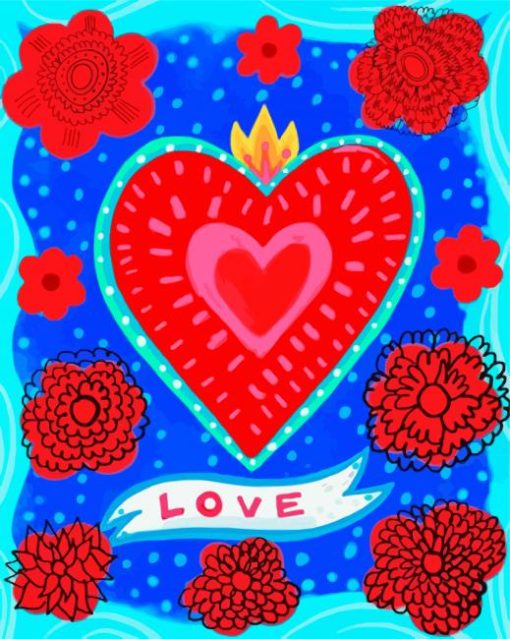 Love Heart paint by numbers