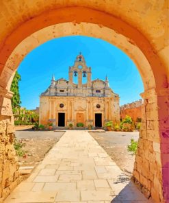 Main Church Arkadi Greece paint by numbers