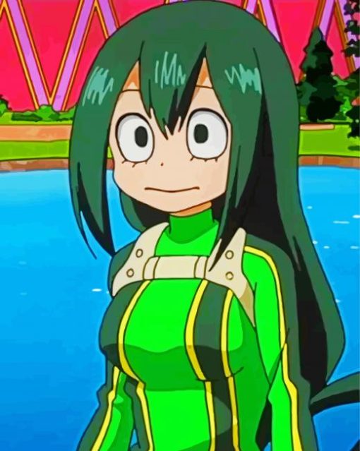 MHA Tsuyu Asui paint by numbers