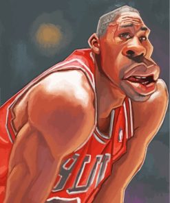 Michael Jordan Caricature paint by numbers