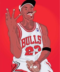 Michael Jordan Illustration paint by numbers