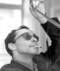 Monochrome Jean Luc Godard paint by numbers