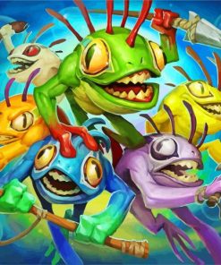 Murloc Warcarft paint by numbers