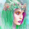 Naiad With Green Hair paint by numbers