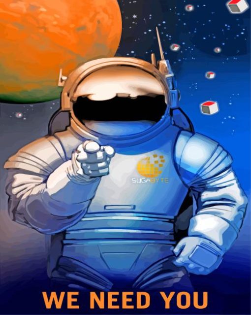 Nasa Man Space paint by numbers