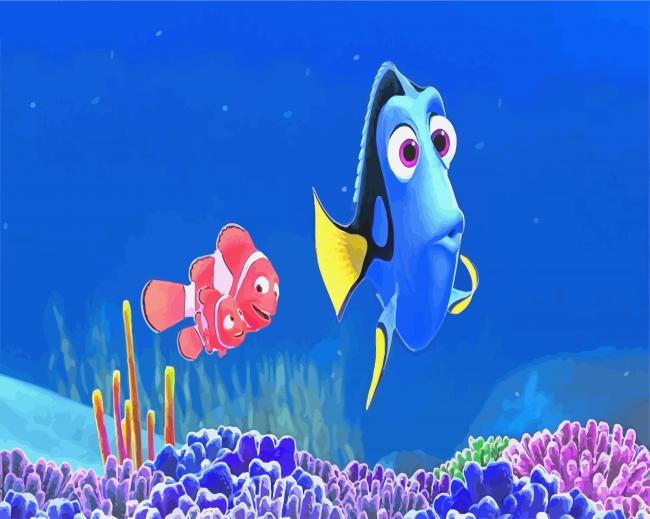 Nemo And Dory paint by numbers