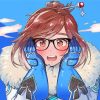 Overwatch Mei paint by numbers