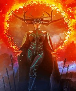 Powerful Hela paint by numbers