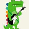 Rock Star Dinosaur paint by numbers