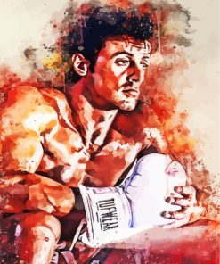 Rocky Balboa Boxer Art paint by numbers