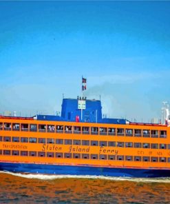 Staten Island Ferry Hoboken paint by numbers