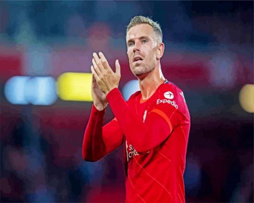 The English Footballer Jordan Henderson paint by numbers