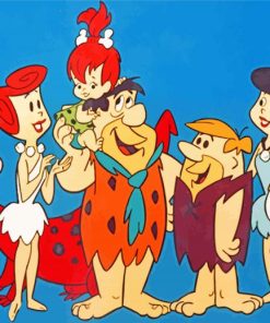 The Flintstones Cartoon paint by numbers