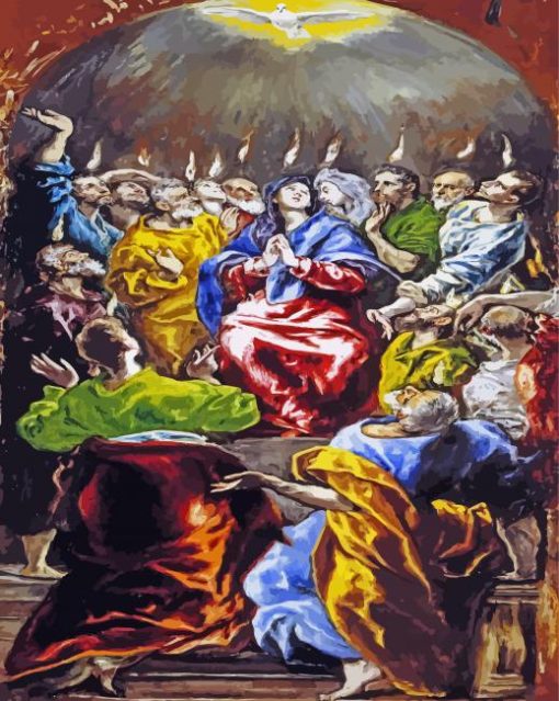 The pentecost By El Greco paint by numbers