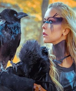 Viking Woman And The Crow paint by numbers