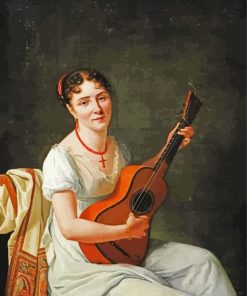 Vintage Guitarist Woman paint by numbers