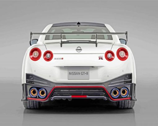 White nissan Gtr paint by numbers