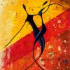 Abstract African Dancers paint by number