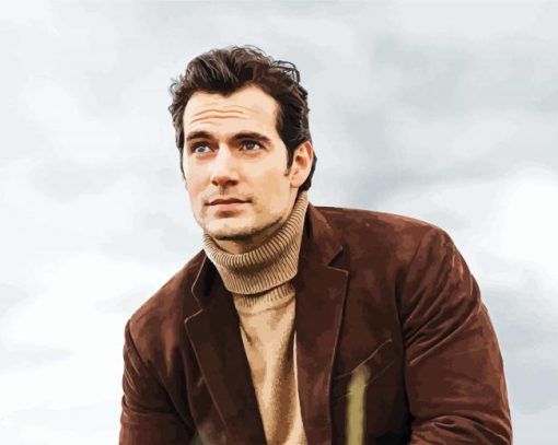 Actor Henry Cavill paint by numbers