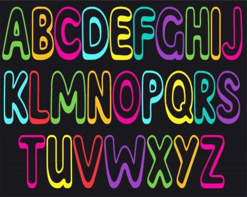 Alphabets paint by numbers