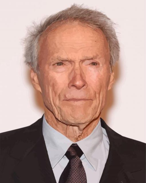 American Actor Clint Eastwood paint by number