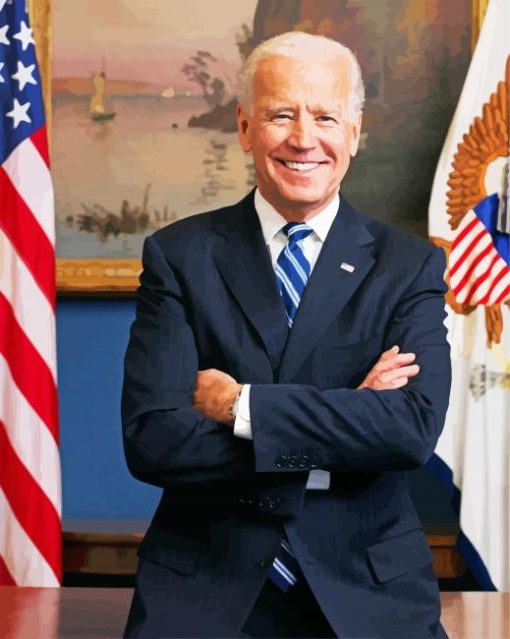 American President Joe Biden paint by numbers