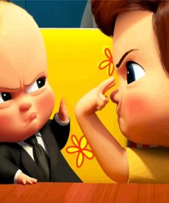 Angry Tim And Boss Baby paint by numbers