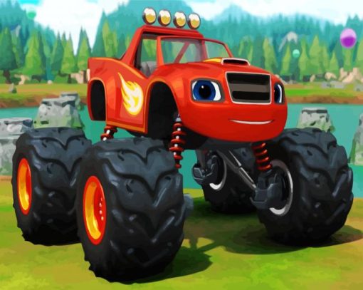 Animation Blaze And The Monster Machines paint by number