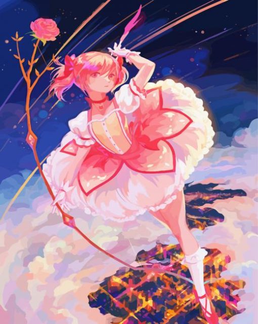 Anime Girl Madoka paint by number