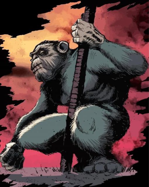 Ape Monkey Art paint by numbers