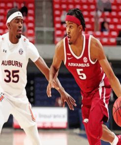 Arkansas Razorbacks Men S Player Vs Auburn Tigers paint by numbers