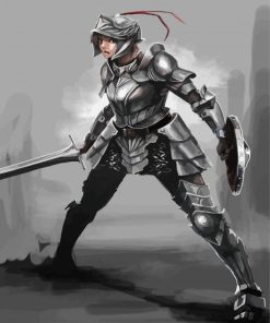 Armor Woman paint by numbers