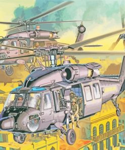 Arm Helicopters paint by numbers