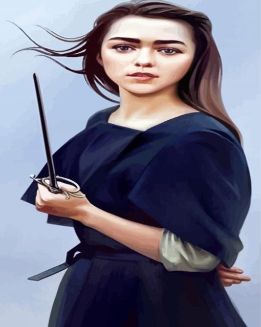 Arya Stark Game Of Thrones paint by numbers