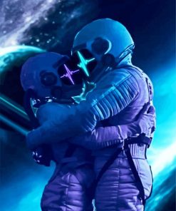 Astronauts Couple paint by number