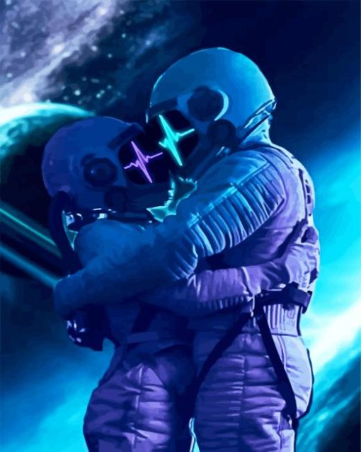 Astronauts Couple paint by number