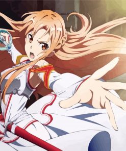 Asuna Fighting paint by number