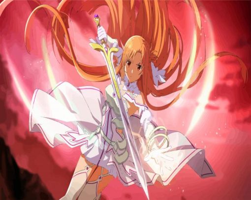 Asuna Sword Art Online Anime paint by number