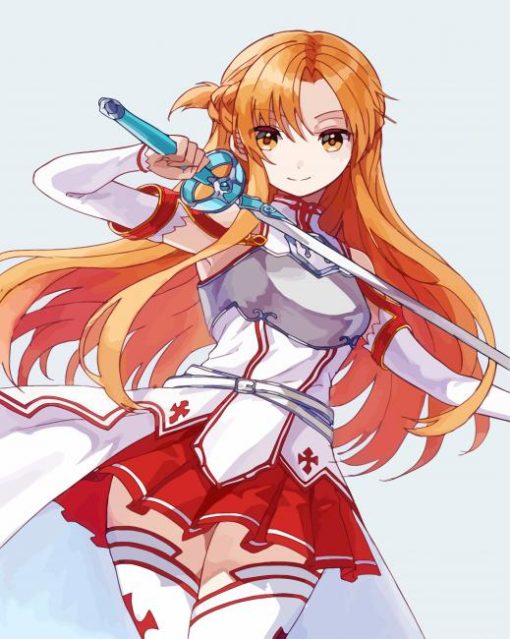 Asuna With Her Sword paint by numbers