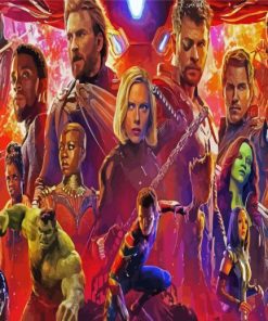 Avengers Infinity War paint by numbers