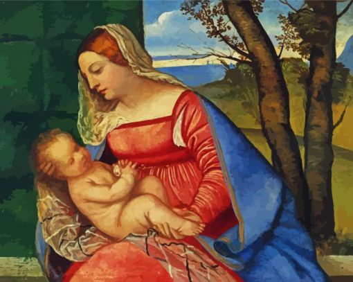 Bache Madonna By Tiziano paint by numbers