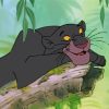 Bagheera Cartoon Character paint by number