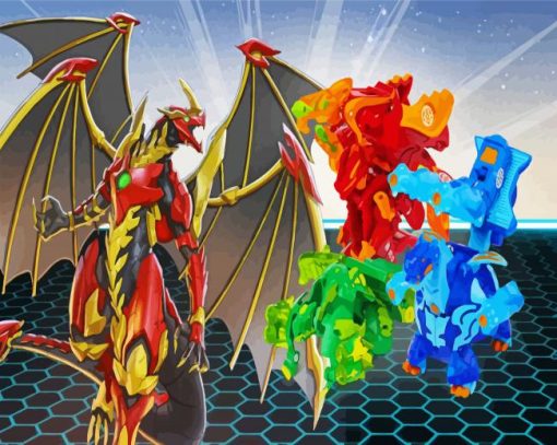 Bakugan Battle Brawlers paint by number