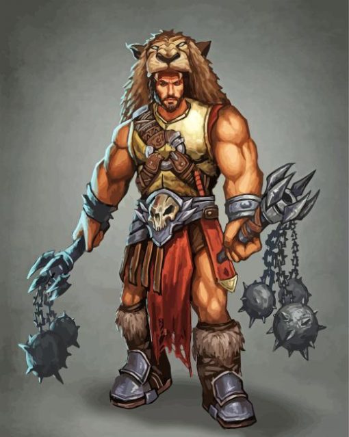 Barbarian Man paint by number