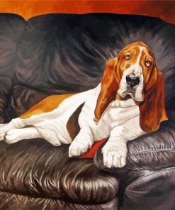 Basset Hound Dog paint by number