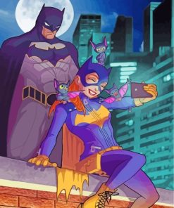 Batgirl And Batman paint by numbers