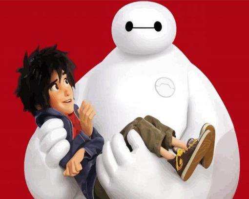 Baymax And Hiro Animation paint by numbers