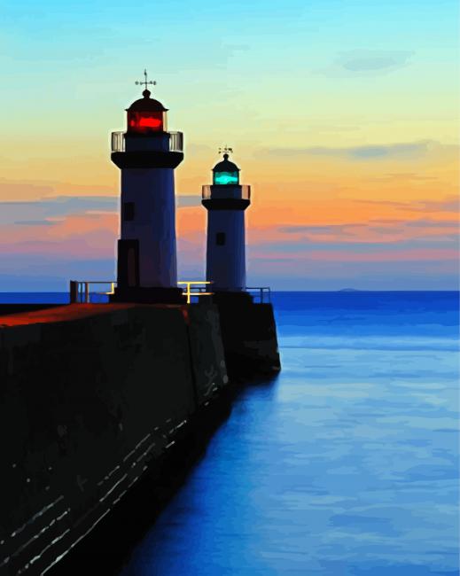 Beacons paint by number Beacons paint by numbers