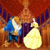 Beauty And Beast In Ballroom paint by number