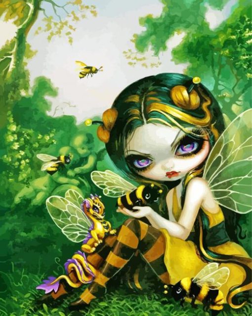 Bee Girl paint by numbers